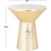 Safavieh Home Collection Fae Mosaic Top Round Pink Champagne and Gold Side Table