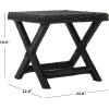 Safavieh Home Collection Manor Wicker Bench(Black)