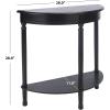 Safavieh Home Collection Tinsley Brown Half Moon Console Table CNS5723C(Black)