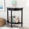 Safavieh Home Collection Tinsley Brown Half Moon Console Table CNS5723C(Black)