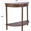 Safavieh Home Collection Tinsley Brown Half Moon Console Table CNS5723C(Brown)