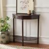 Safavieh Home Collection Tinsley Brown Half Moon Console Table CNS5723C(Dark Chocolate)