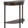 Safavieh Home Collection Tinsley Brown Half Moon Console Table CNS5723C(Dark Chocolate)