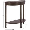 Safavieh Home Collection Tinsley Brown Half Moon Console Table CNS5723C(Dark Chocolate)