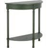 Safavieh Home Collection Tinsley Brown Half Moon Console Table CNS5723C(Dusty Green)
