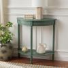 Safavieh Home Collection Tinsley Brown Half Moon Console Table CNS5723C(Dusty Green)