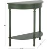 Safavieh Home Collection Tinsley Brown Half Moon Console Table CNS5723C(Dusty Green)