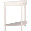 Safavieh Home Collection Tinsley Brown Half Moon Console Table CNS5723C(Ivory)