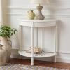Safavieh Home Collection Tinsley Brown Half Moon Console Table CNS5723C(Ivory)