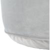 Safavieh Home Hawkem Light Grey Velvet Cylinder Ottoman(Light Grey)