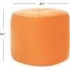 Safavieh Home Hawkem Light Grey Velvet Cylinder Ottoman(Orange)
