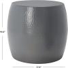 Safavieh Home Odin Silver Hammered Stool(Dark Grey)