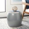Safavieh Home Odin Silver Hammered Stool(Dark Grey)