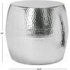 Safavieh Home Odin Silver Hammered Stool(Silver)