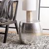 Safavieh Home Odin Silver Hammered Stool(Silver)
