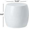Safavieh Home Odin Silver Hammered Stool(White)