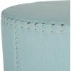 Safavieh Mercer Collection Faith Beige Nailhead Round Ottoman(Grey)