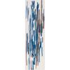 SAFAVIEH Area Rug 8×10 – Rodeo Drive Collection – Large – Ivory & Black, Handmade Wool, Mid-Century Modern Design, Ideal for Living Room, Bedroom, Office, Dining Space (RD858Z)(Ivory/Blue)