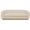 SAFAVIEH Couture – Tylah Sofa – Modern Curved Back Design – Beige Boucle & Walnut – Fully Assembled – Ideal for Living Room, Family Room, 86.6″ W x 38.5″ D x 28.3″ H (SFV7520A)(Beige/Walnut)