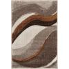 SAFAVIEH Hollywood Collection Area Rug – 5’3″ x 7’6″, Grey & Blue, Mid-Century Modern Design, Non-Shedding & Easy Care, Ideal for High Traffic Areas in Living Room, Bedroom (HLW766F)(Beige/Brown)