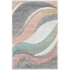 SAFAVIEH Hollywood Collection Area Rug – 5’3″ x 7’6″, Grey & Blue, Mid-Century Modern Design, Non-Shedding & Easy Care, Ideal for High Traffic Areas in Living Room, Bedroom (HLW766F)(Grey/Pink)