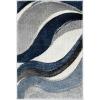SAFAVIEH Hollywood Collection Area Rug – 5’3″ x 7’6″, Grey & Blue, Mid-Century Modern Design, Non-Shedding & Easy Care, Ideal for High Traffic Areas in Living Room, Bedroom (HLW766F)(Grey/Blue)