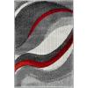 SAFAVIEH Hollywood Collection Area Rug – 5’3″ x 7’6″, Grey & Blue, Mid-Century Modern Design, Non-Shedding & Easy Care, Ideal for High Traffic Areas in Living Room, Bedroom (HLW766F)(Grey/Red)