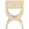 SAFAVIEH Home Collection Maxine Walnut Brown 1-Drawer Accent Table Nightstand Bedside Accent Table (Fully Assembled)(Vanilla)