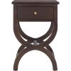 SAFAVIEH Home Collection Maxine Walnut Brown 1-Drawer Accent Table Nightstand Bedside Accent Table (Fully Assembled)(Walnut)
