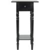 SAFAVIEH Home Collection Sabrina Cherry Side Table with Drawer(Distressed Black)