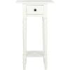 SAFAVIEH Home Collection Sabrina Cherry Side Table with Drawer(Distressed Cream)
