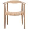 SAFAVIEH Home Collection Sijo Natural Teak Wood/Natural Rattan Accent Chair (Fully Assembled)