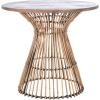 SAFAVIEH Home Collection Whent Coastal Grey White Wash and Black Round Accent Table(Honey Brown Wash / Black)