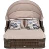 SAFAVIEH Outdoor Collection Baloo Grey Brown/Light Grey Daybed(Grey Brown/Light Grey)