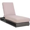 SAFAVIEH Outdoor Collection Vale Grey Brown/Light Grey Patio Adjustable Chaise Lounge Chair(Grey/Light Grey)