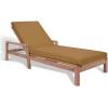 SAFAVIEH Outdoor Couture Collection Donnamaria Natural Solid Wood/White Cushion Wicker Chaise Lounge Chair (CPT1027A)(Natural/Brown)