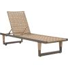 SAFAVIEH Outdoor Patio Furniture Collection – Arthur Grey & Heather Tan Woven Rope Chaise Lounge Chair, Adjustable Reclining Sun Lounger, Modern Poolside & Deck Seating (PAT7760A)(Grey/Heather Tan)