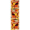 SAFAVIEH Porcello Collection Area Rug – 9′ x 12′, Light Grey & Orange, Modern Abstract Design, Non-Shedding & Easy Care, Ideal for High Traffic Areas in Living Room, Bedroom (PRL6940F)(Orange/Red)