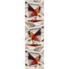 SAFAVIEH Porcello Collection Area Rug – 9′ x 12′, Light Grey & Orange, Modern Abstract Design, Non-Shedding & Easy Care, Ideal for High Traffic Areas in Living Room, Bedroom (PRL6940F)(Light Grey/Orange)