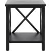 Safavieh American Homes Collection Candence Barley Cross Back End Table(Black)