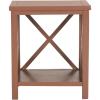Safavieh American Homes Collection Candence Barley Cross Back End Table(Chocolate)