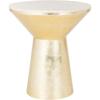 Safavieh Home Collection Fae Mosaic Top Round Pink Champagne and Gold Side Table