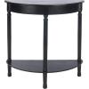 Safavieh Home Collection Tinsley Brown Half Moon Console Table CNS5723C(Black)