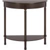 Safavieh Home Collection Tinsley Brown Half Moon Console Table CNS5723C(Dark Chocolate)