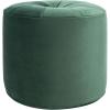Safavieh Home Hawkem Light Grey Velvet Cylinder Ottoman(Emerald)