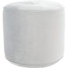 Safavieh Home Hawkem Light Grey Velvet Cylinder Ottoman(Light Grey)