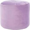 Safavieh Home Hawkem Light Grey Velvet Cylinder Ottoman(Lilac)