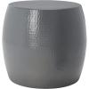 Safavieh Home Odin Silver Hammered Stool(Dark Grey)