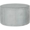 Safavieh Mercer Collection Faith Beige Nailhead Round Ottoman(Grey)