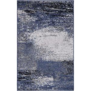 SAFAVIEH Area Rug 8×10 – Adirondack Collection – Large – Silver & Black, Modern Abstract Design, Non-Shedding & Easy Cleaning, Ideal for Living Room, Bedroom, Office, Dining Space (ADR112A)(Grey/Blue)